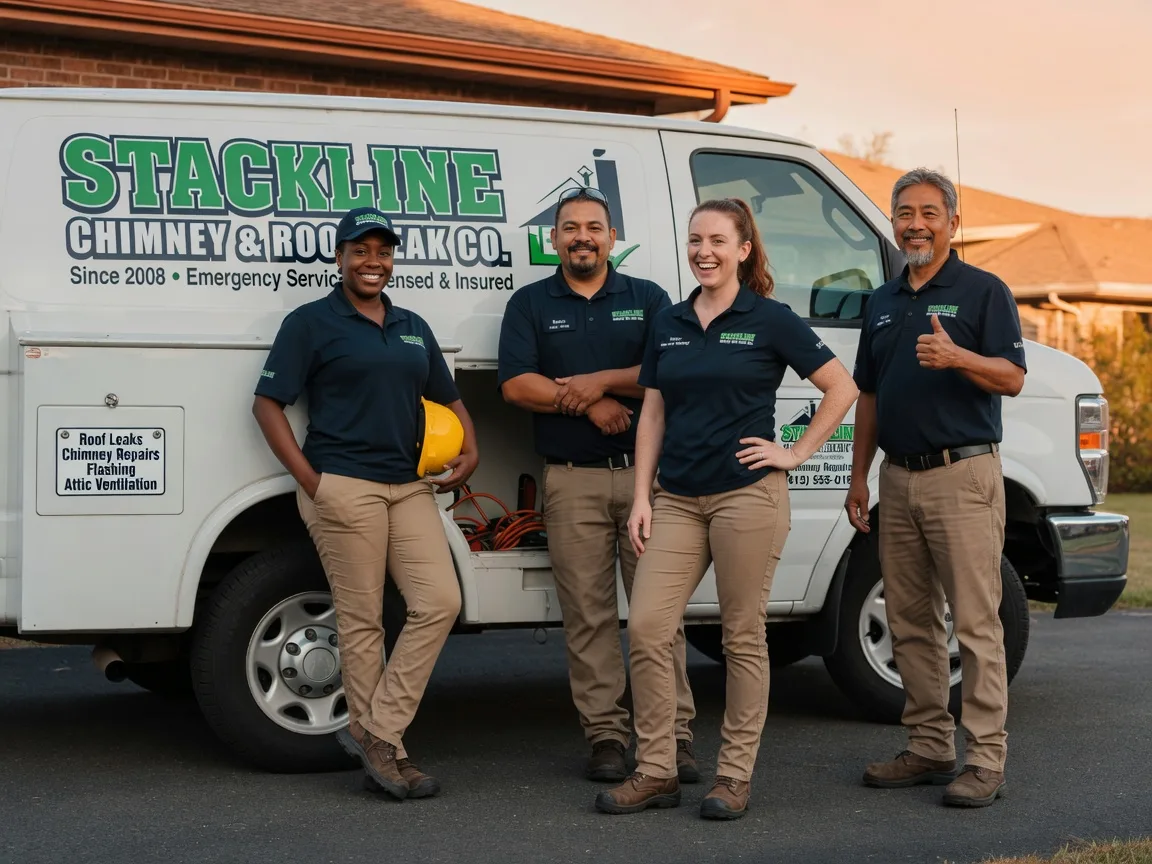 Chimney flashing repair company in Powell, TX